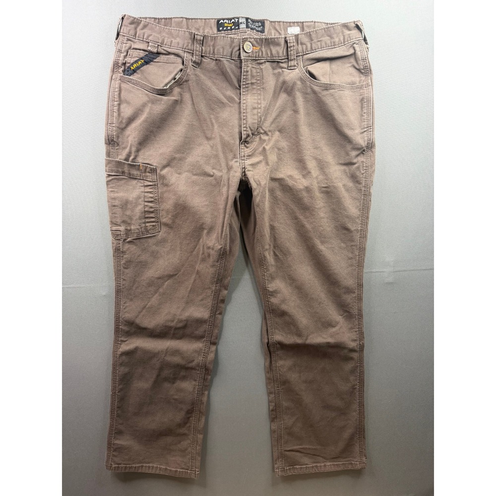 Ariat Rebar M4 Relaxed Straight Pants Mens Brown Work Utility 38x28